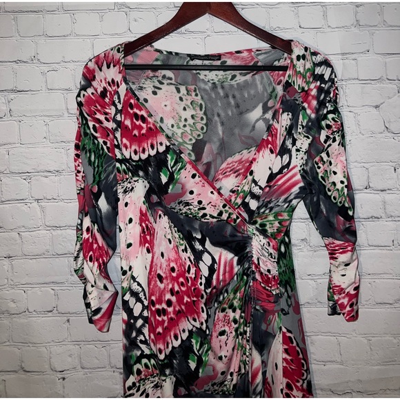 Madison Paige black, pink & red floral dress size L - Picture 7 of 12